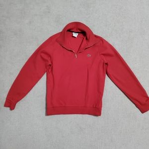 Men's Red Lacoste half way zip Sweatshirt, size 4